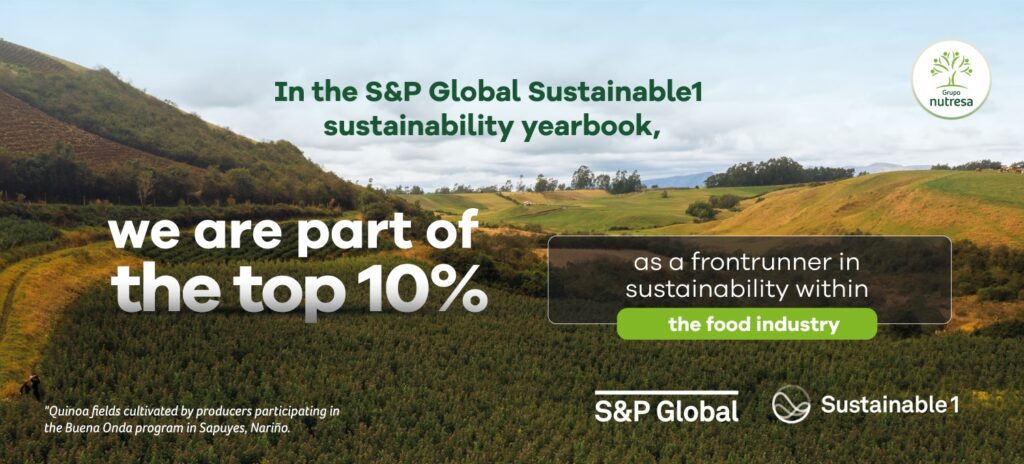 We are part of the top 10% in the S&P Global Sustainable1 sustainability yearbook